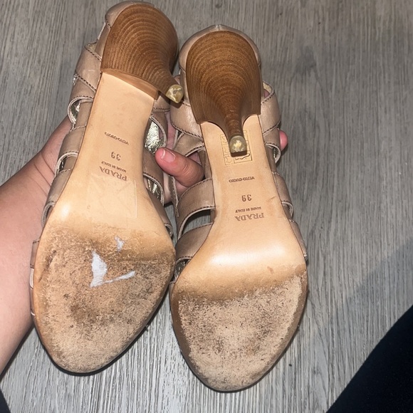 Prada Shoes | Prada Cutout Open Toe Heels | Color - Picture 7 of 9